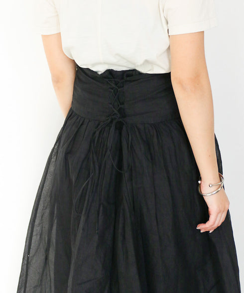 sheer starched cotton 2way cami skirt
