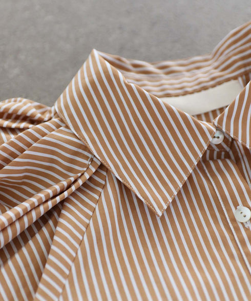 modern strip volume sleeve shirt