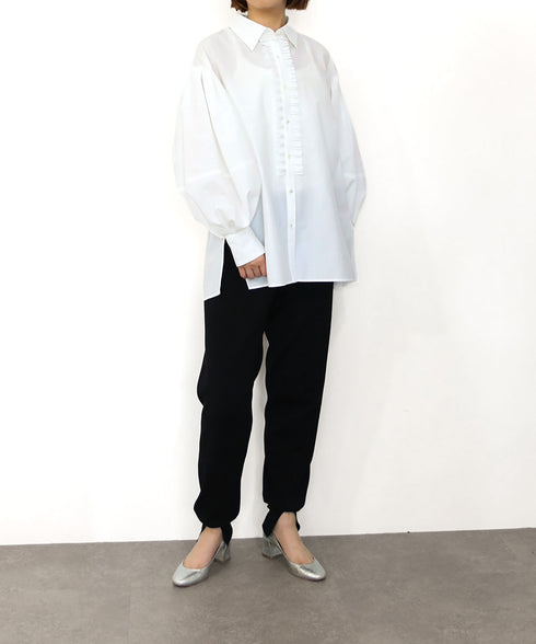 tuck frill modern volume shirt