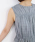 sheer check 2way gathered dress