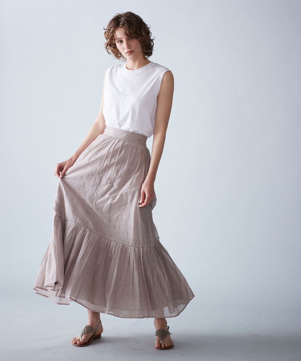 Sheer starched cotton skirt – MARILYN MOON OFFICIAL ONLINE SHOP