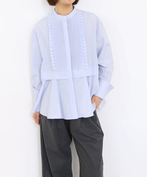<9/4発売>tuck frill flare shirt