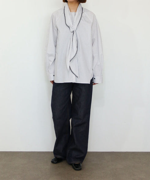 modern tie raglan blouse