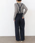 warm pinstripe suspender pants