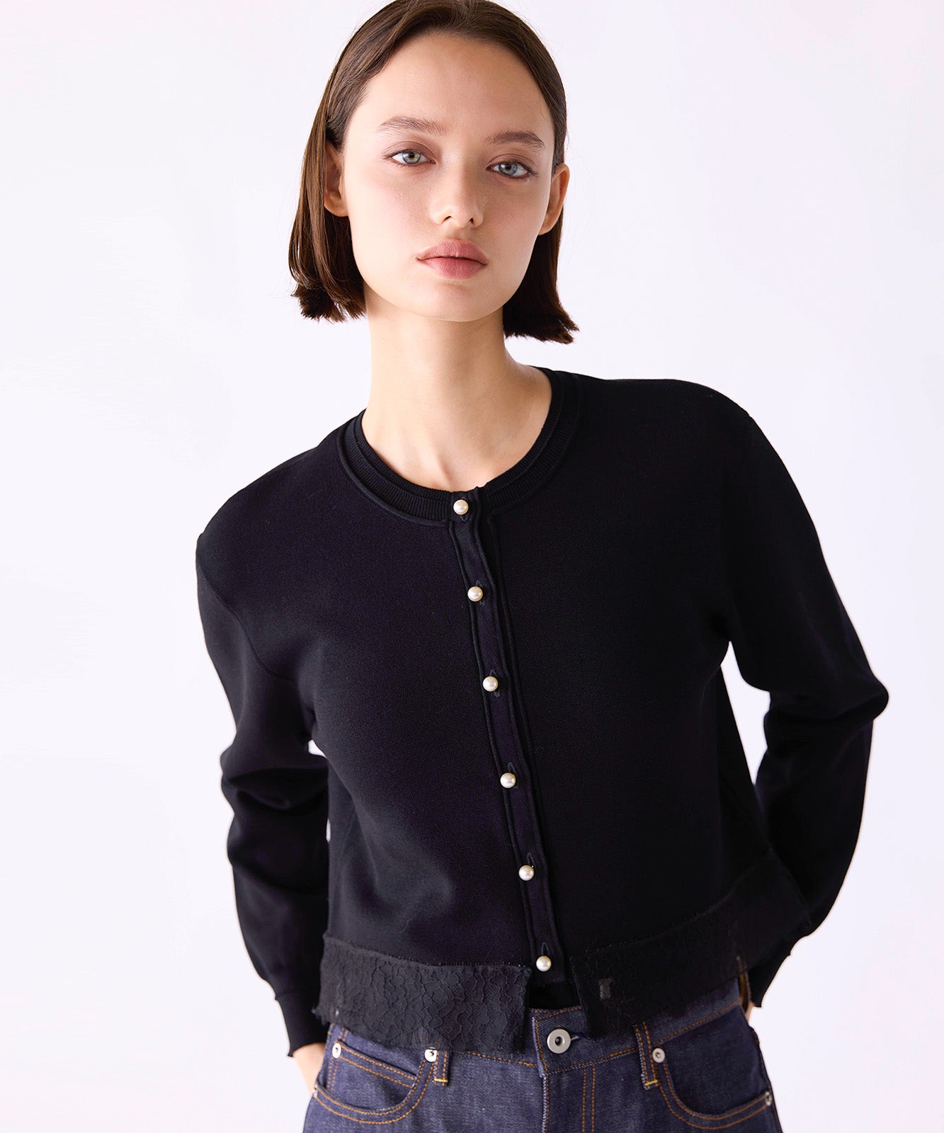 SOI-MeME】viscose knit laced cardigan – MARILYN MOON OFFICIAL