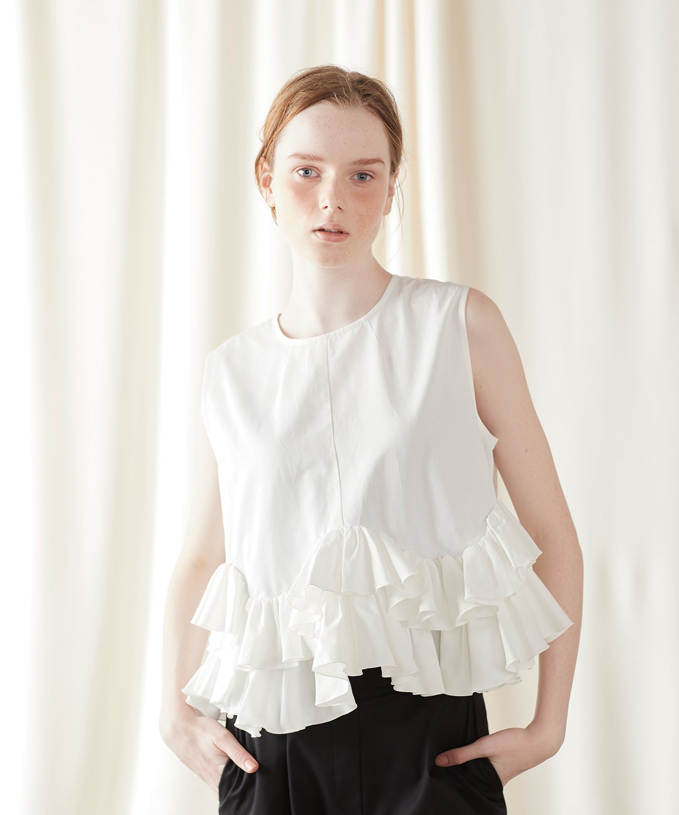 高評価レビュー – blouse sleeveless raffle spiral 2way MARILYN OFFICIAL MOON トップス