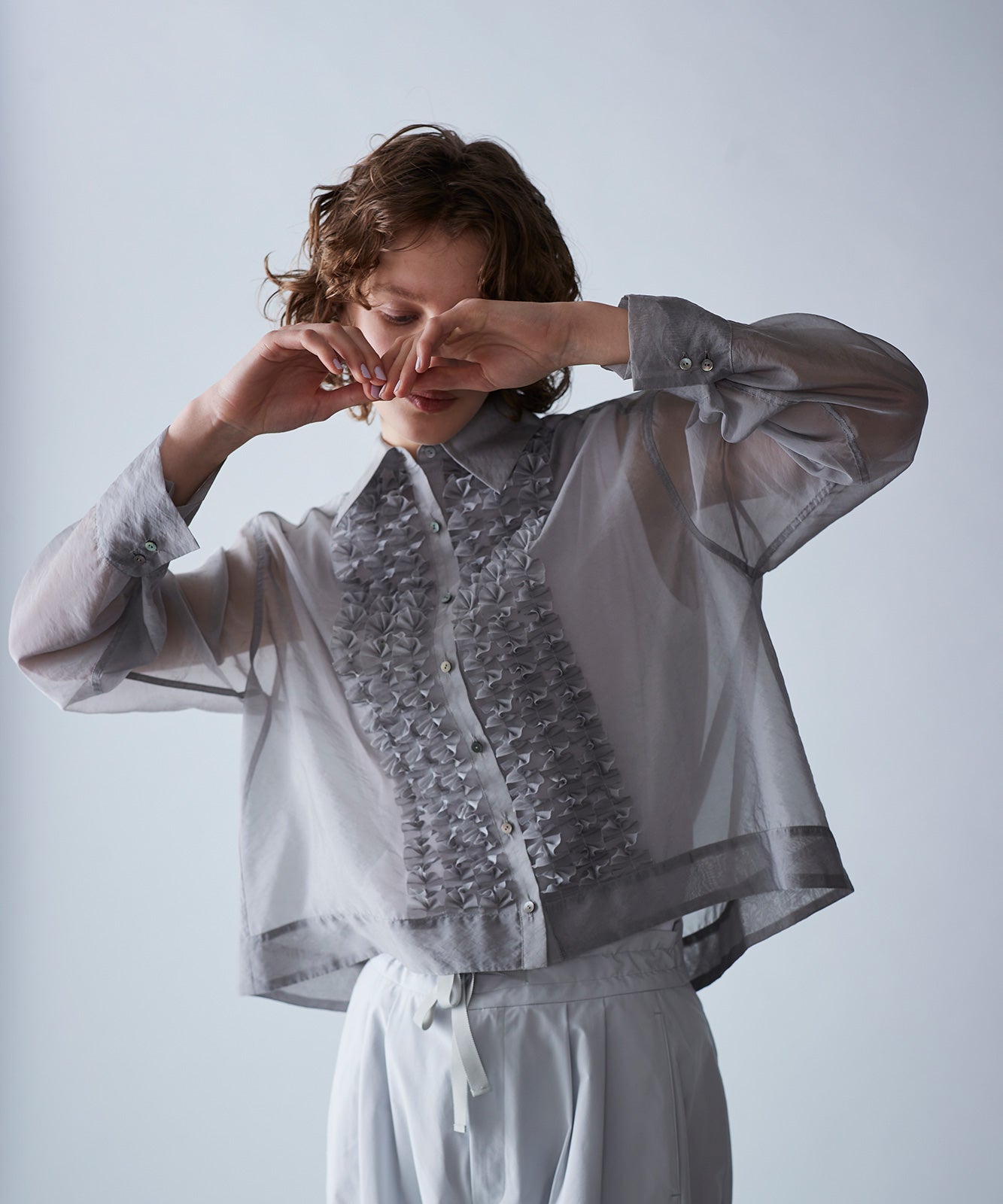 Modern sheer 2way sleeve blouse – MARILYN MOON OFFICIAL ONLINE SHOP