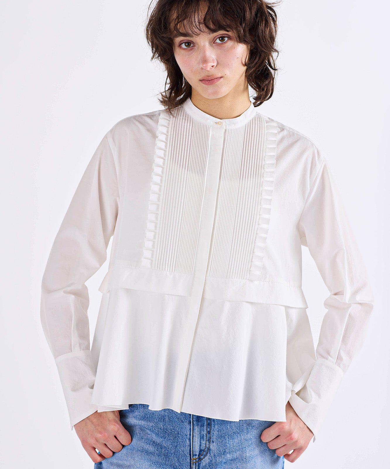 online限定】tuck frill flare shirt – MARILYN MOON OFFICIAL ONLINE SHOP