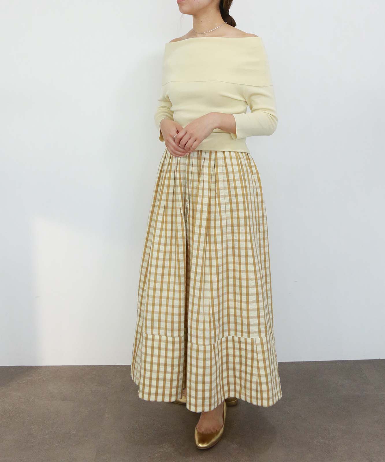 crepe check flare skirt – MARILYN MOON OFFICIAL ONLINE SHOP