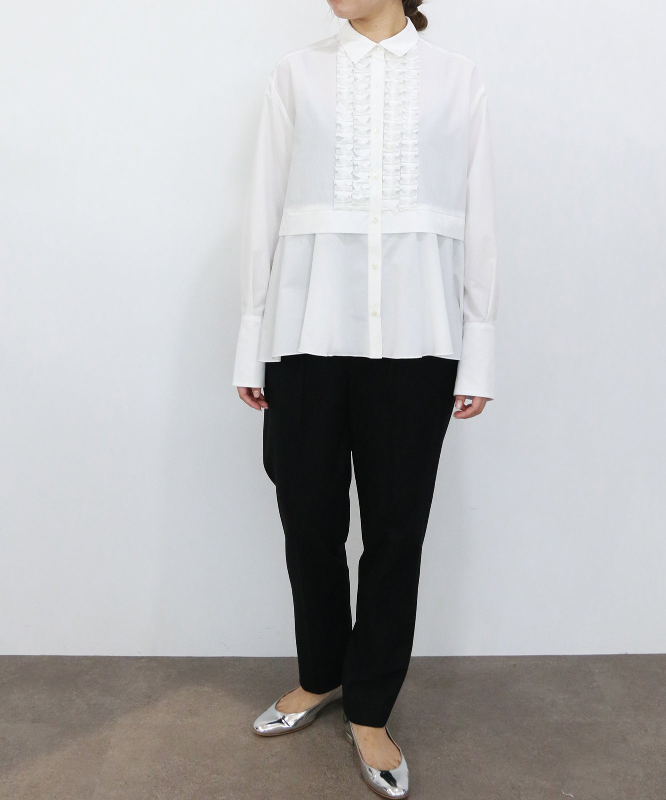 modern tuck frill flare shirt – MARILYN MOON OFFICIAL ONLINE